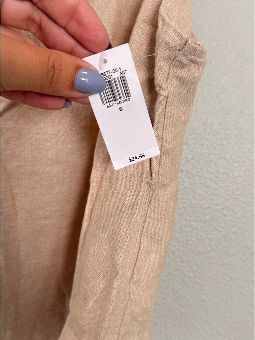 Old Navy Linen Blend Square Neck Crop Top - Women's Small NWT - Picture 4 of 6